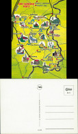 Ansichtskarte .Niedersachsen Der Schöne Harz - Karte Mit Den Städten 1989 - Sonstige & Ohne Zuordnung