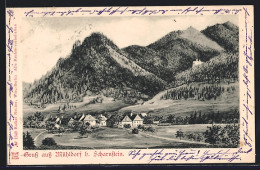 Künstler-AK Mühldorf B. Scharnstein, Ortspartie Mit Bergen  - Other & Unclassified