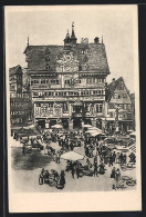 Künstler-AK Tübingen, Das Rathaus  - Tübingen