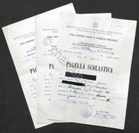 Lotto 3 Pagelle Scuola Avviamento Professionale Di Alessandria - 1953 / 1957 - Non Classés