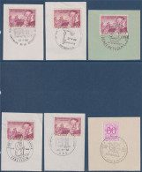 20 Timbres Sur 14 Fragments Et 2 Cartes Oblitérés Divers Tampon Rond De Belgique Commémoratifs Et Divers - Used Stamps