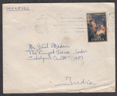 SPAIN, 1971, Cover From Spain To India, 1 Stamps Used, - Cartas & Documentos