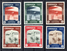 LIBYA 16 Oct 1934, Cirenaica; Posta Aera, Sass. S22 ( A24 - A29) Neuf **, MNH Lot 60041 - Cirenaica