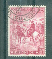 ITALIE - N°810 Obliéré - Centenaire De L'expédition Des "Mille". Sujets Divers. - 1946-60: Usati