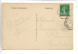 HENDAYE Basses Pyrénées Cachet Hexagonal HENDAYE PLAGE Sur 10c Frappe Faible - Mechanical Postmarks (Other)