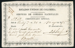 COLOMBIA 1875. Old Document - Colombia