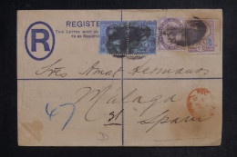 GRANDE BRETAGNE - Entier Postal En Recommandé Pour L'Espagne En 1891 - L 152886 - Stamped Stationery, Airletters & Aerogrammes