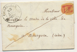 HAUTE SAONE LAC 1836 CHAROLLES TYPE 12 EN PORT PAYE PP - 1801-1848: Précurseurs XIX