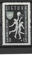 Lithuania Lietuva 1939 Mh * 8 Euros Basketball - Lithuania