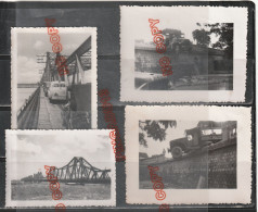 Fixe Guerre Indochine Pont Doumer Et Accident Sur Pont - Guerre, Militaire