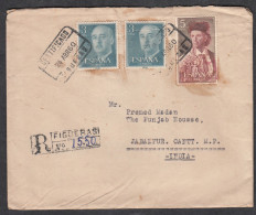 SPAIN, 1960, Registered  Cover From Spain To India, 3 Stamps Used, - Lettres & Documents