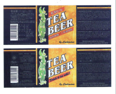 BROUWERIJ LINDEMANS - VLEZENBEEK - TEA BEER  - 2 BIERETIKETTEN  (BE 389) - Beer