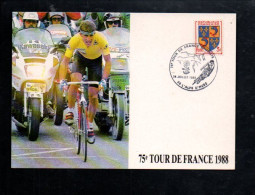 CYCLISME TOUR DE FRANCE 1988 - ALPE D'HUEZ - Gedenkstempels