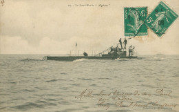 * SOUS MARIN ALGERIEN * CHERBOURG * ANIMEE * 24 * COLLECTION P.B. * 1908 - Unterseeboote