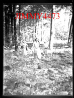 Trois Jeunes Filles Dans Un Bois, à Identifier - Plaque De Verre En Négatif - Taille 89 X 119 Mlls - Glass Slides