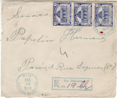 DOMINICAN REPUBLIC 1928 R - LETTER SENT FROM MOCA TO PARIS / PART OF COVER / - Repubblica Domenicana