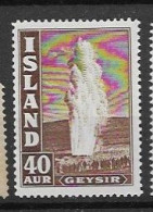 Iceland 1939 Geysir Mlh * (25 Euros If Mnh) - Ungebraucht