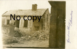 CARTE PHOTO ALLEMANDE - MAISON BOMBARDEE A CHIVY HAMEAU DE BEAUNE VENDRESSE AISNE GUERRE 1914 1918 - Guerra 1914-18