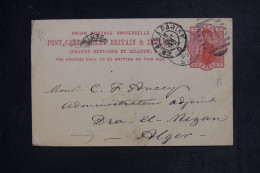 GRANDE BRETAGNE - Entier Postal De Londres Pour Alger En 1893 - L 152890 - Material Postal