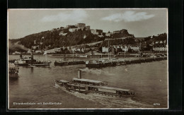 AK Ehrenbreitstein, Blick Zum Schloss Mit Schiffbrücke  - Other & Unclassified