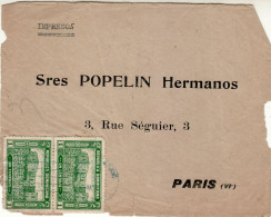 DOMINICAN REPUBLIC 1928 LETTER SENT TO PARIS / PART OF COVER / - Repubblica Domenicana