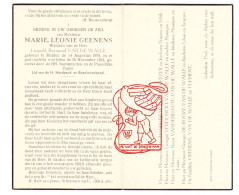 DP Marie Leonie Geenens ° Melden Oudenaarde 1874 † 1952 Vandewalle // De Keyzer Verdonckt Vandenhaute De Rooze Clement - Devotion Images