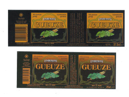 BROUWERIJ LINDEMANS - VLEZENBEEK - LINDEMANS GUEUZE   - 2 BIERETIKETTEN  (BE 402) - Beer