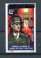 Thème Général De Gaulle - Dahomey Surcharge Bénin 150 F Neufs Xxx  - DG 33 - De Gaulle (General)