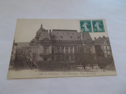 SAINT ETIENNE  ( 42 Loire )  LA PREFECTURE  PLACE MARENGO  1915  2 TIMBRES DEVANT PAS OBLITERER - Saint Etienne