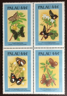 Palau 1987 Butterflies & Plants MNH - Schmetterlinge