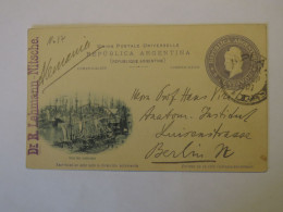 ARGENTINA POSTAL CARD TO GERMANY  1907 - Other & Unclassified