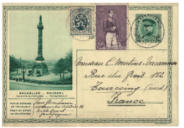 Entier CP Illustrée 35c Képi + TP Obl. Williebroek 1931 > Tourcoing France - Storia Postale