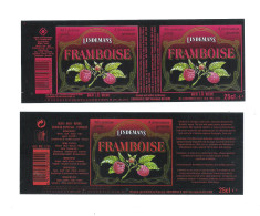 BROUWERIJ LINDEMANS - VLEZENBEEK - LINDEMANS FRAMBOISE  - 2 BIERETIKETTEN  (BE 406) - Bier