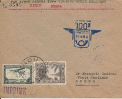 BELGIAN CONGO FIRST FLIGHT  FROM KINDU 23.11.38 TO BUMBA - Storia Postale