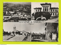 69 Souvenir De DARDILLY Vers Lyon En 4 Vues En 1960 Fontaine Eglise Simca Aronde - Autres & Non Classés