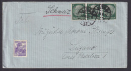 Ostmark Österreich MIF Mit Deutsches Reich Auslands Brief Linz N Lugano Schweiz - Storia Postale