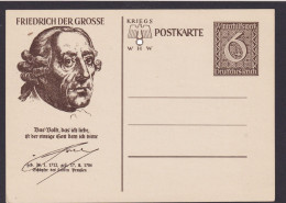 Deutsches Reich Ganzsache Portrait Friedrich D. Große - Lettres & Documents