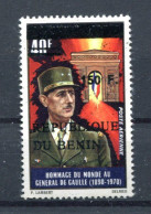 Thème Général De Gaulle - Dahomey Surcharge Bénin 150 F Neuf Xxx - DG 33 - De Gaulle (Général)