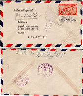 DOMINICAN REPUBLIC 1946 AIRMAIL R - LETTER SENT FROM TRUJILLO TO PARIS - Dominican Republic