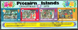 PITCAIRN 1979 Christmas-block 6-9-20-35c Vfu O Langformat Quer - Pitcairninsel