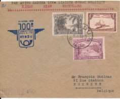 BELGIAN CONGO FIRST FLIGHT  FROM KINDU 23.11.38 TO EGHEZEE - Lettres & Documents