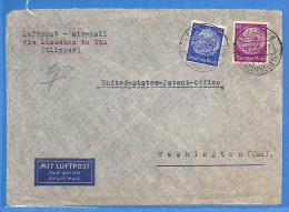 Allemagne Reich 1939 - Lettre Per Avion Avec Censure De Leipzig Aux Usa - G33677 - Covers & Documents