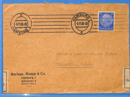 Allemagne Reich 1939 - Lettre Per Avion Avec Censure De Hamburg Aux Usa - G33674 - Lettres & Documents