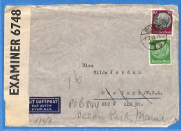 Allemagne Reich 1941 - Lettre Per Avion Avec Censure De Bonn Aux Usa - G33676 - Covers & Documents