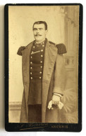 CDV Portrait Soldat 64e RI - Photographe François Bouvron (1858-1906) Ancenis - Famille Bougouin à Massérac - Guerre, Militaire