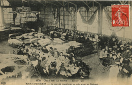 BOIS-COLOMBES - Le Marché Transformé En Asile Pour Les Sinistrés - Crue De La Seine, Janvier 1910 - Colombes