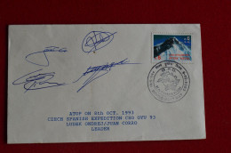 1993 Czech Spanish Expedition Cho Oyu Signed L. Ondrej J. Corro + 2 Climbers Himalaya Mountaineering Escalade - Sportspeople