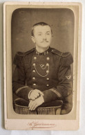 CDV Portrait Soldat 64e RI Photographe Auguste Guéranne Saint Nazaire (1856-1933) Ancenis - Famille Bougouin à Massérac - Guerre, Militaire