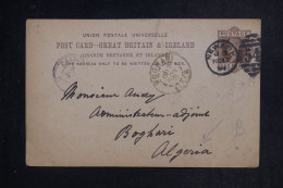GRANDE BRETAGNE - Entier Postal De Newark Pour L'Algérie En 1891  - L 152897 - Material Postal