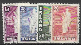 Iceland 1939 Geysir Set VFU 12 Euros - Oblitérés